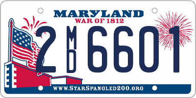 MD license plate 2MD6601