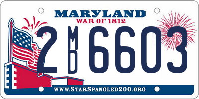 MD license plate 2MD6603