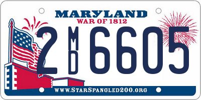 MD license plate 2MD6605