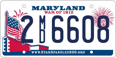 MD license plate 2MD6608