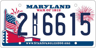 MD license plate 2MD6615