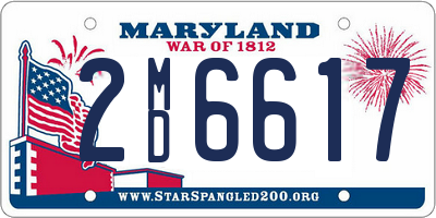 MD license plate 2MD6617