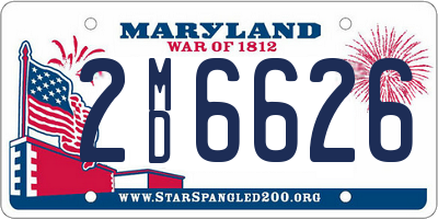 MD license plate 2MD6626