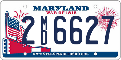 MD license plate 2MD6627