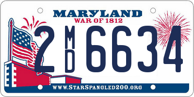 MD license plate 2MD6634