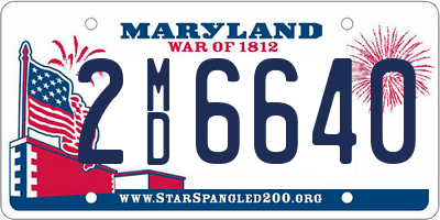 MD license plate 2MD6640