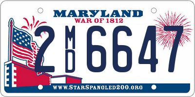 MD license plate 2MD6647