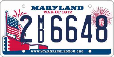 MD license plate 2MD6648