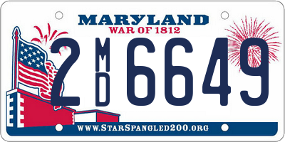 MD license plate 2MD6649