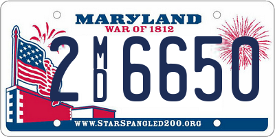 MD license plate 2MD6650