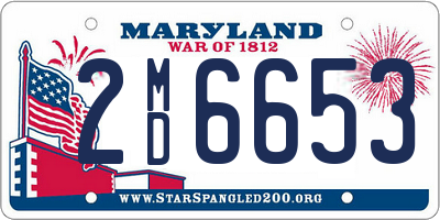 MD license plate 2MD6653