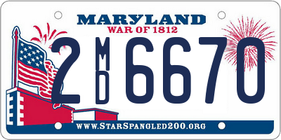 MD license plate 2MD6670