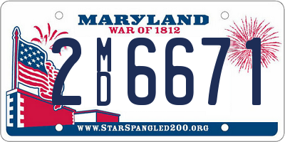 MD license plate 2MD6671