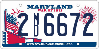 MD license plate 2MD6672