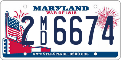 MD license plate 2MD6674