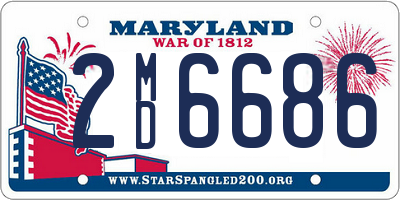 MD license plate 2MD6686