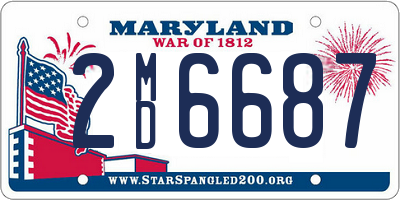 MD license plate 2MD6687