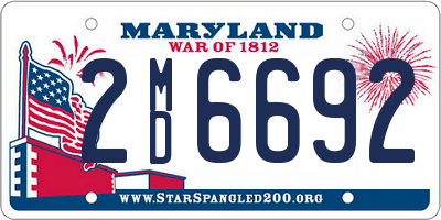 MD license plate 2MD6692