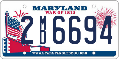 MD license plate 2MD6694