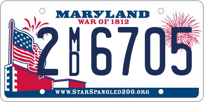 MD license plate 2MD6705