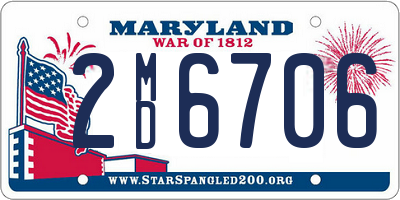 MD license plate 2MD6706