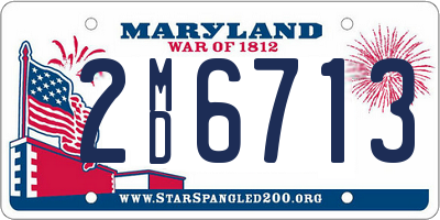 MD license plate 2MD6713