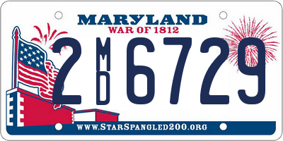 MD license plate 2MD6729