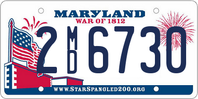 MD license plate 2MD6730