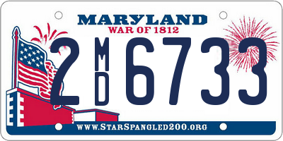 MD license plate 2MD6733