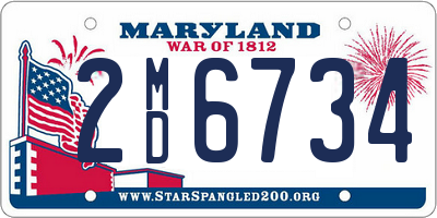 MD license plate 2MD6734