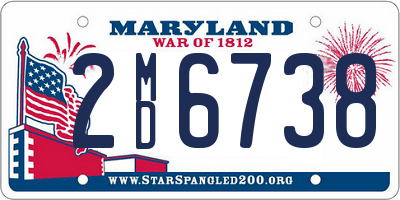 MD license plate 2MD6738