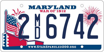 MD license plate 2MD6742