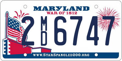 MD license plate 2MD6747