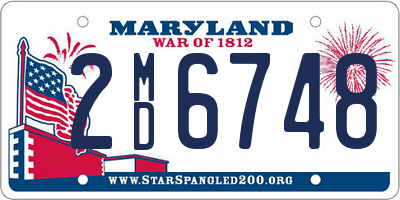 MD license plate 2MD6748