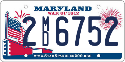 MD license plate 2MD6752