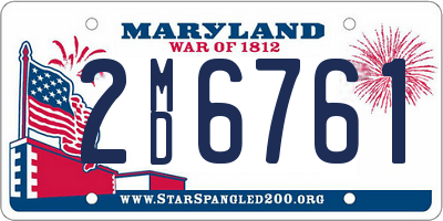 MD license plate 2MD6761