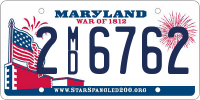 MD license plate 2MD6762