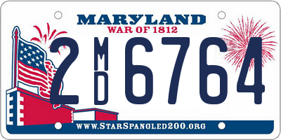 MD license plate 2MD6764