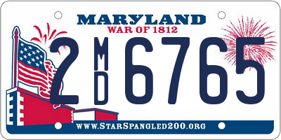 MD license plate 2MD6765