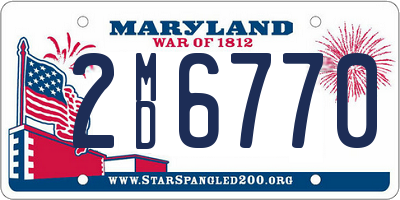 MD license plate 2MD6770