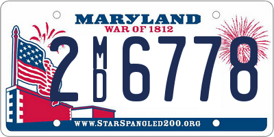 MD license plate 2MD6778