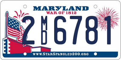MD license plate 2MD6781
