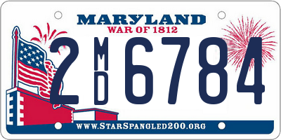 MD license plate 2MD6784
