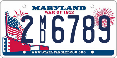 MD license plate 2MD6789