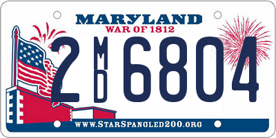 MD license plate 2MD6804