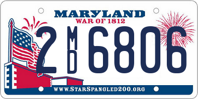 MD license plate 2MD6806