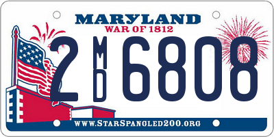 MD license plate 2MD6808