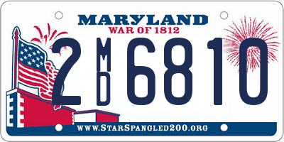 MD license plate 2MD6810