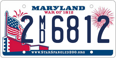 MD license plate 2MD6812