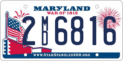 MD license plate 2MD6816